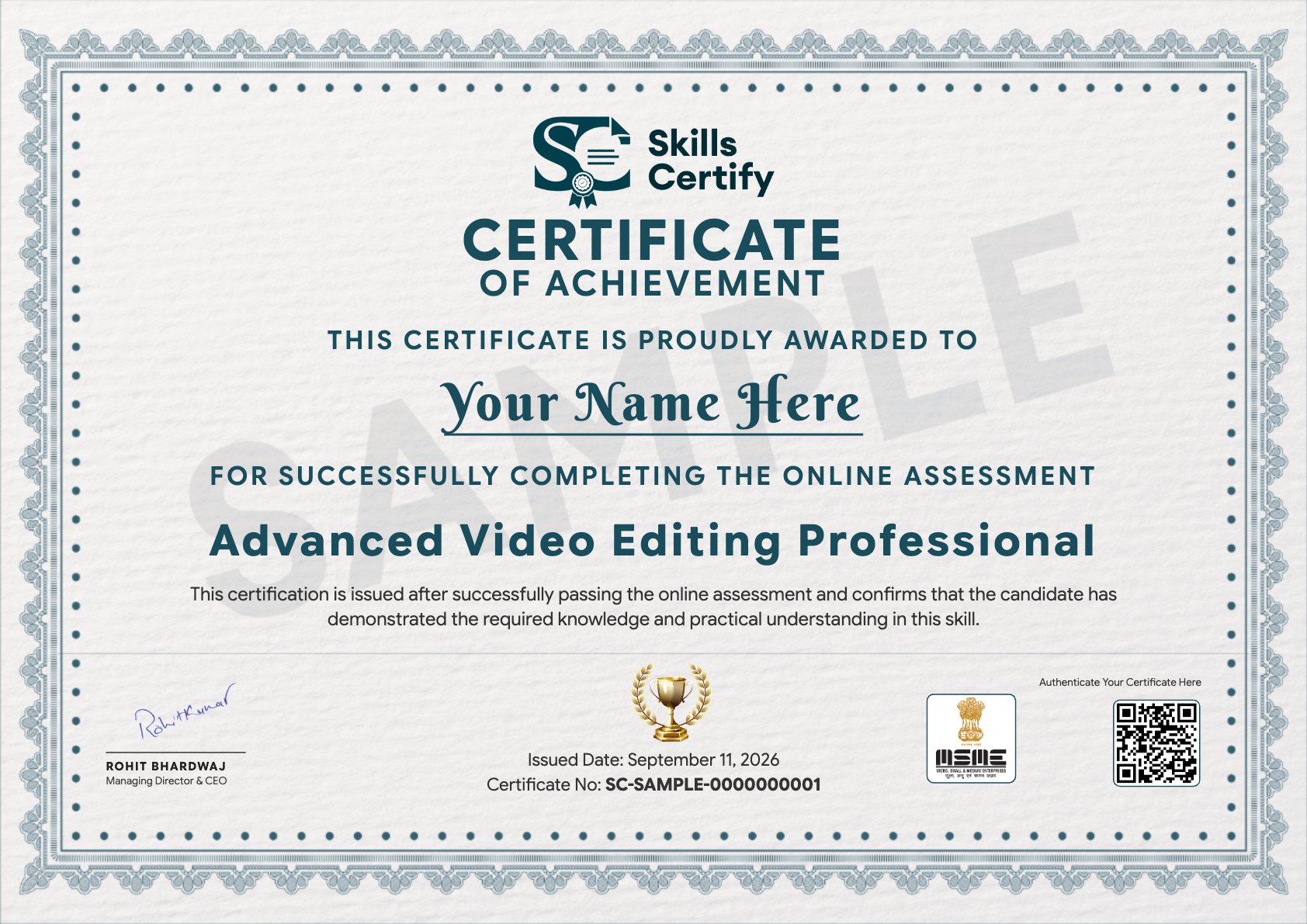 Advanced Video Editing Professional