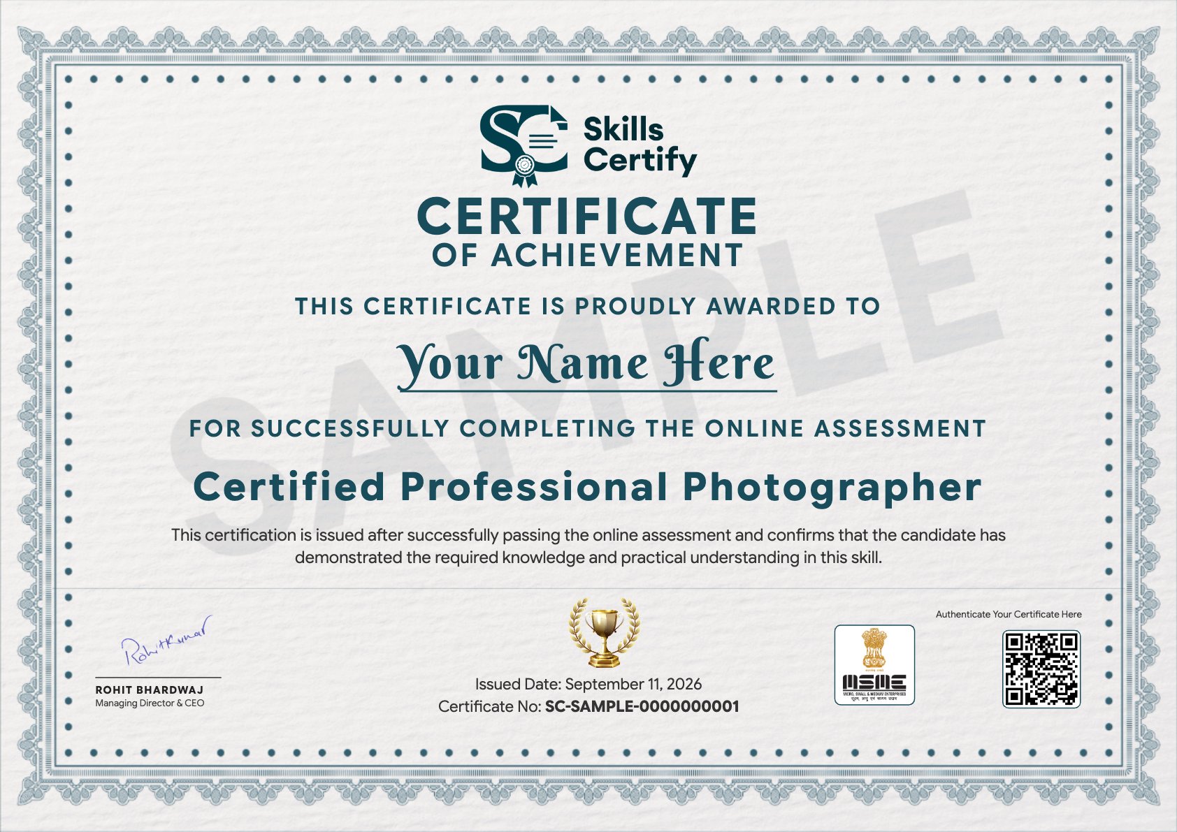 Certified Professional Photographer