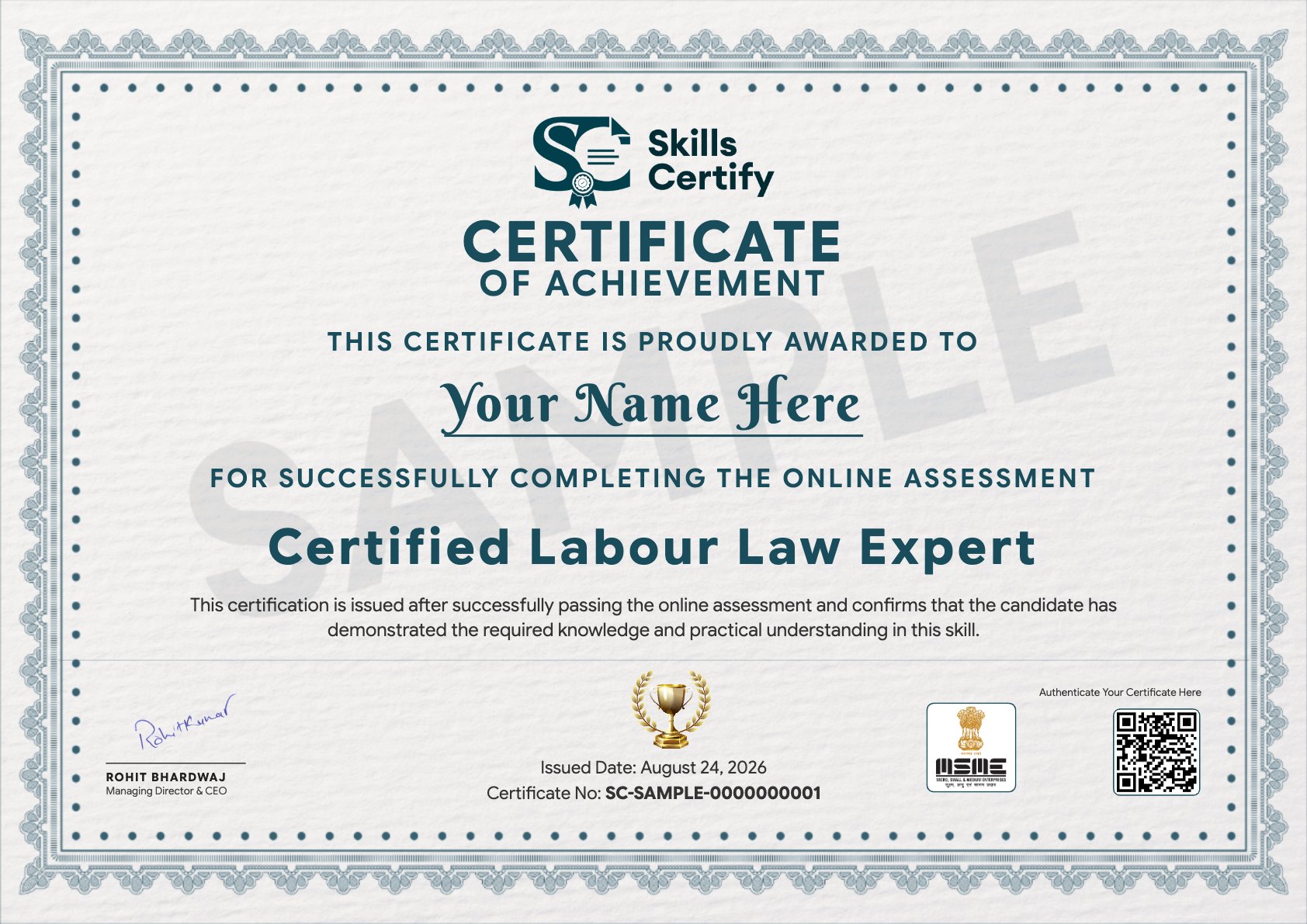 Certified Labour Law Expert