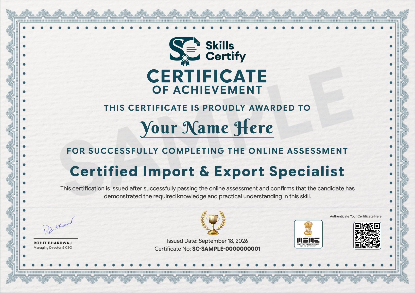 Certified Import & Export Specialist