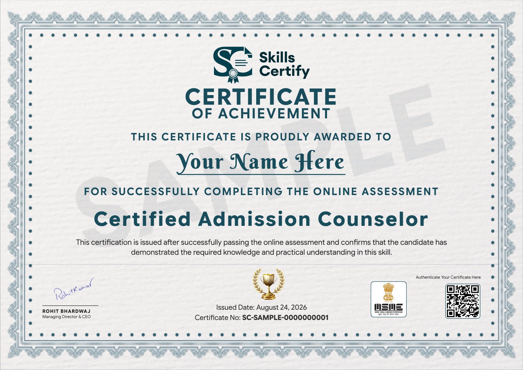 Certified Admission Counselor
