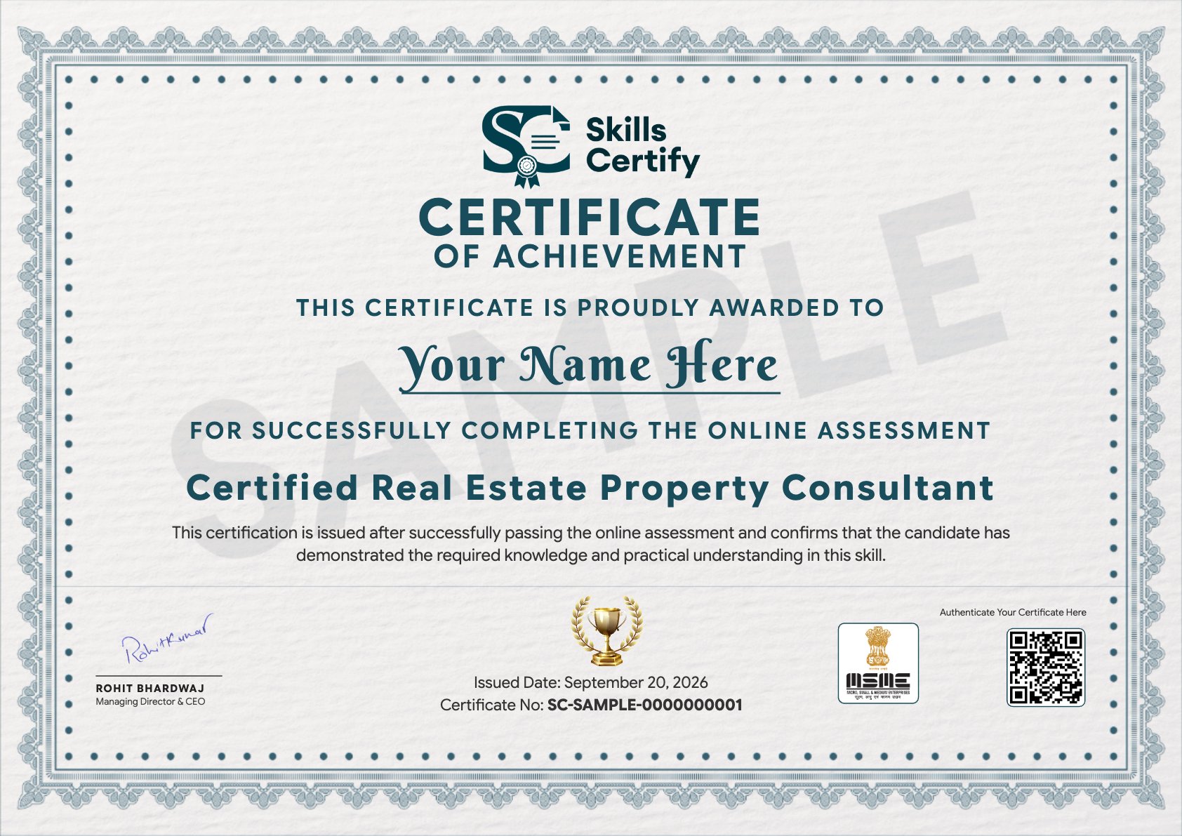 Certified Real Estate Property Consultant