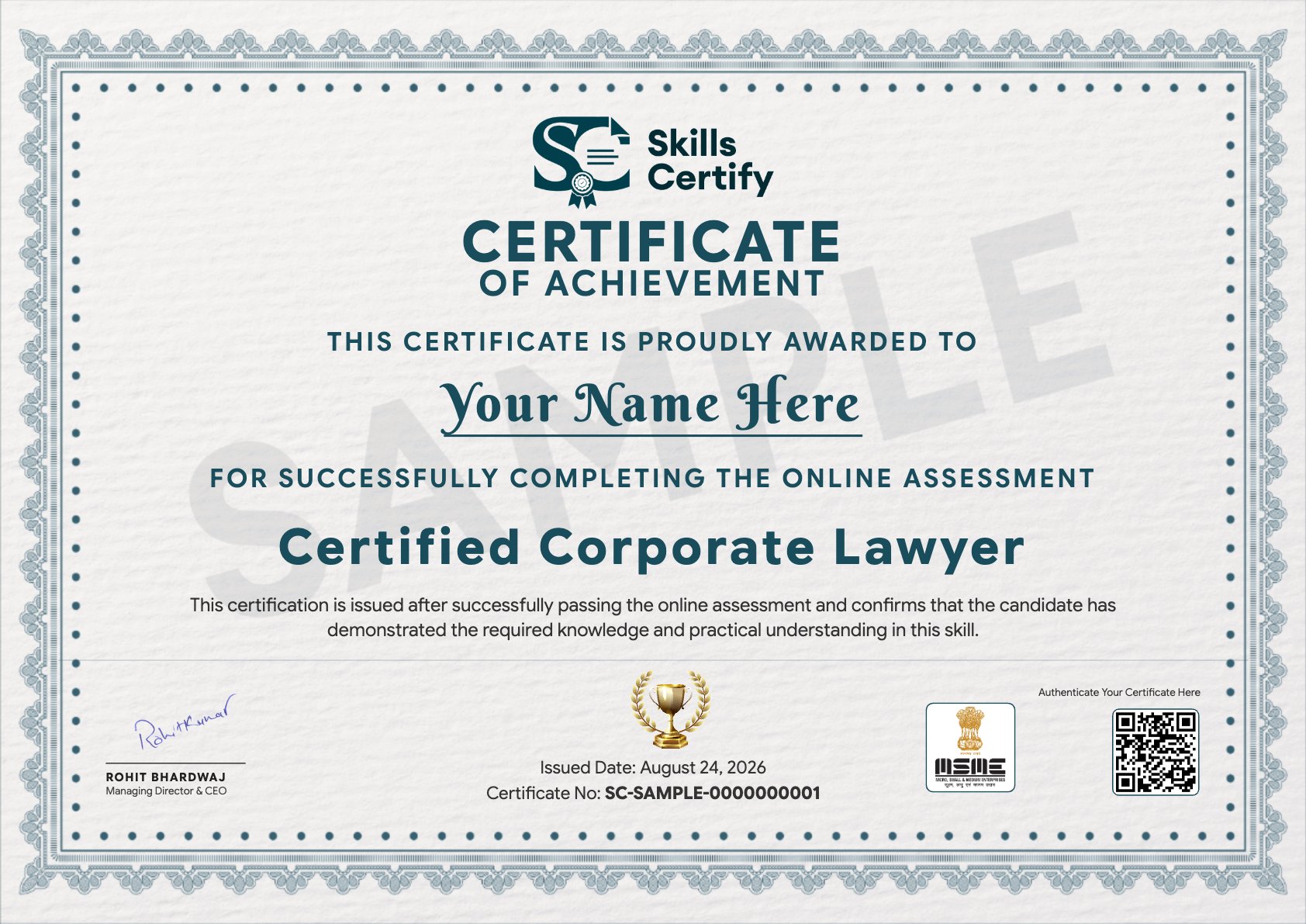Certified Corporate Lawyer