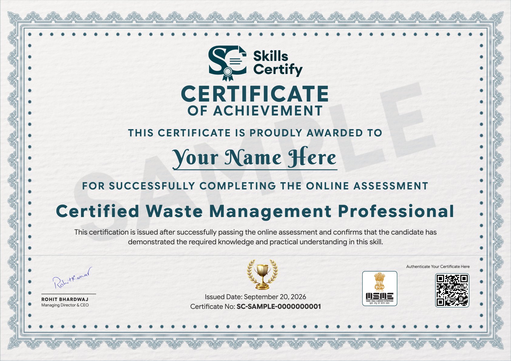Certified Waste Management Professional