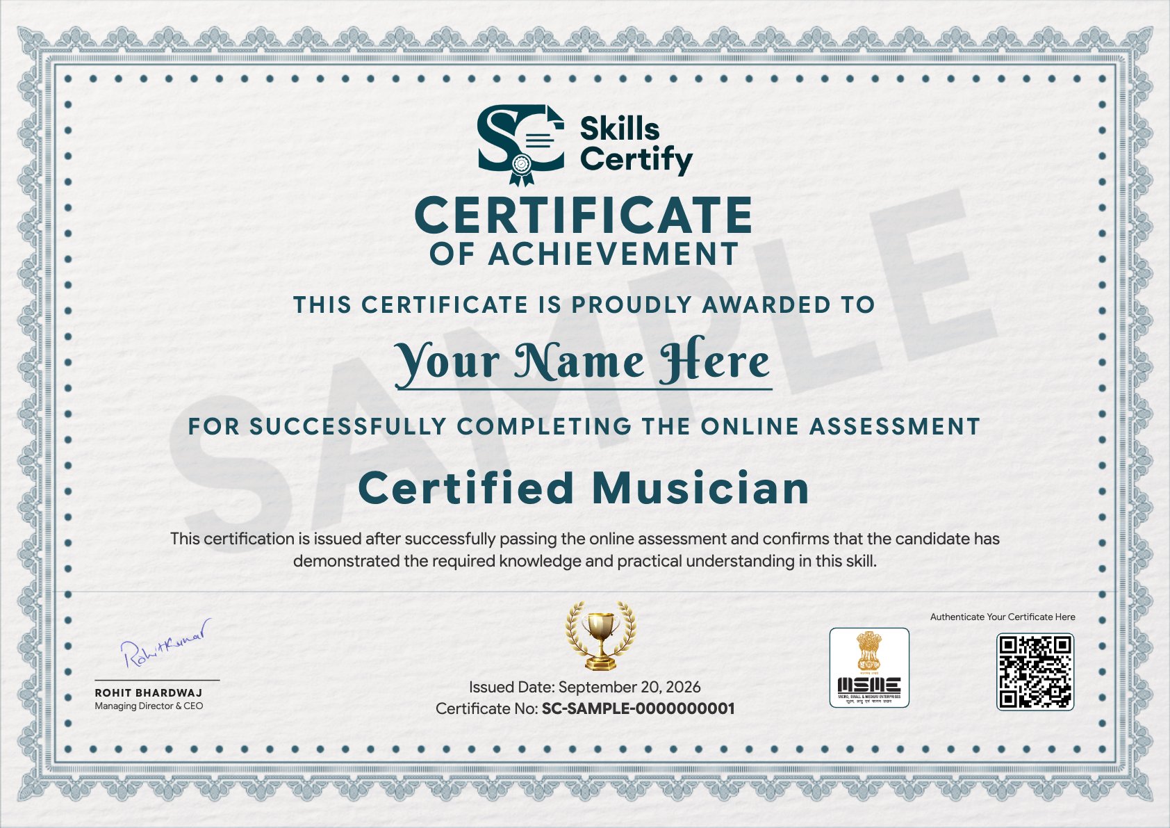 Certified Musician