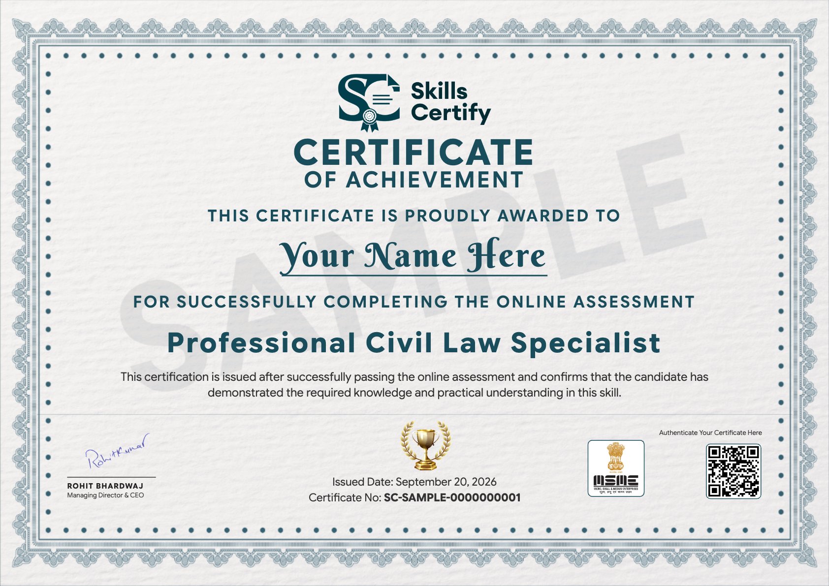 Professional Civil Law Specialist