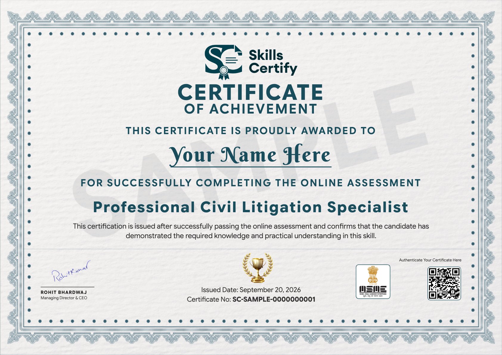 Professional Civil Litigation Specialist