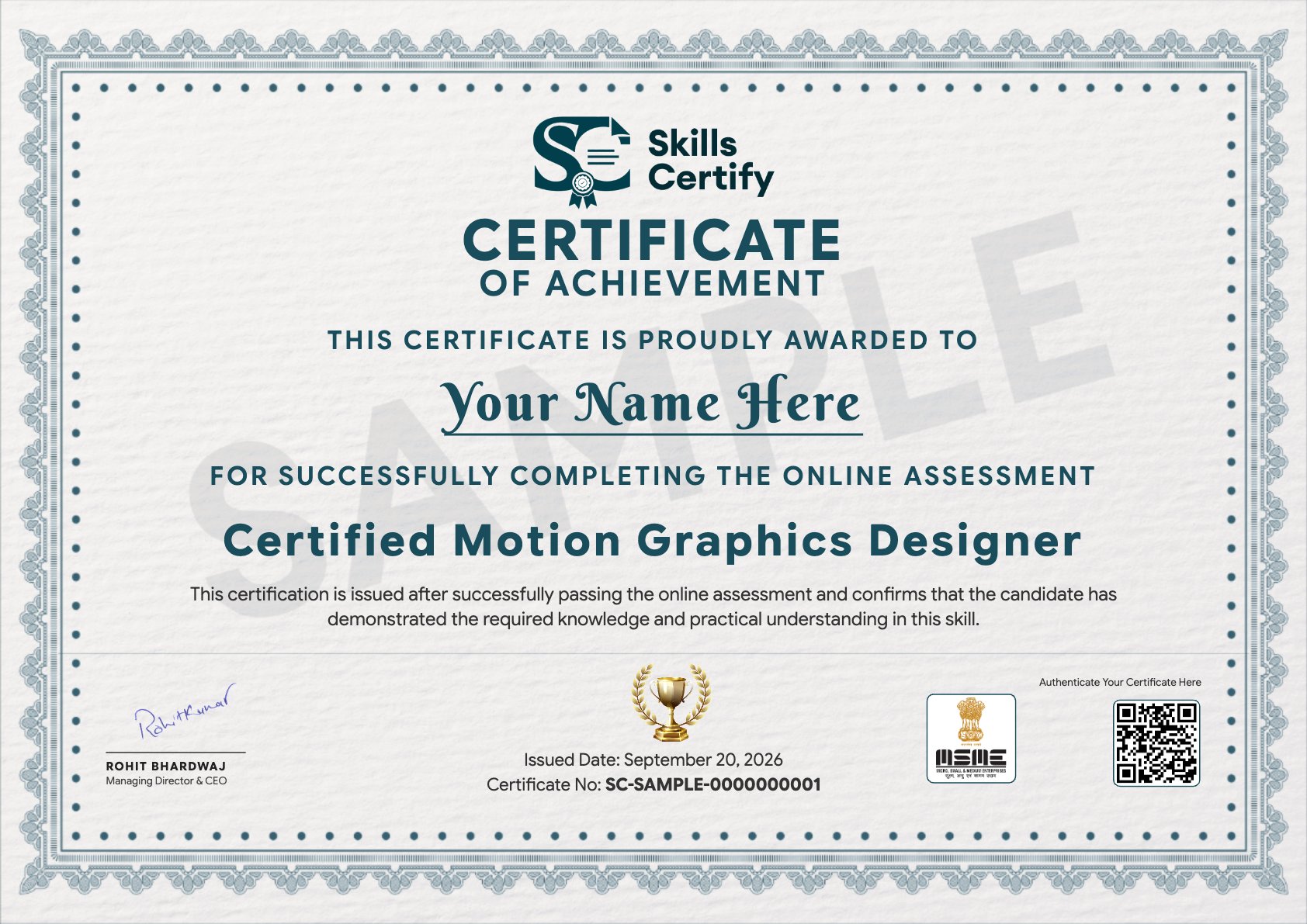 Certified Motion Graphics Designer