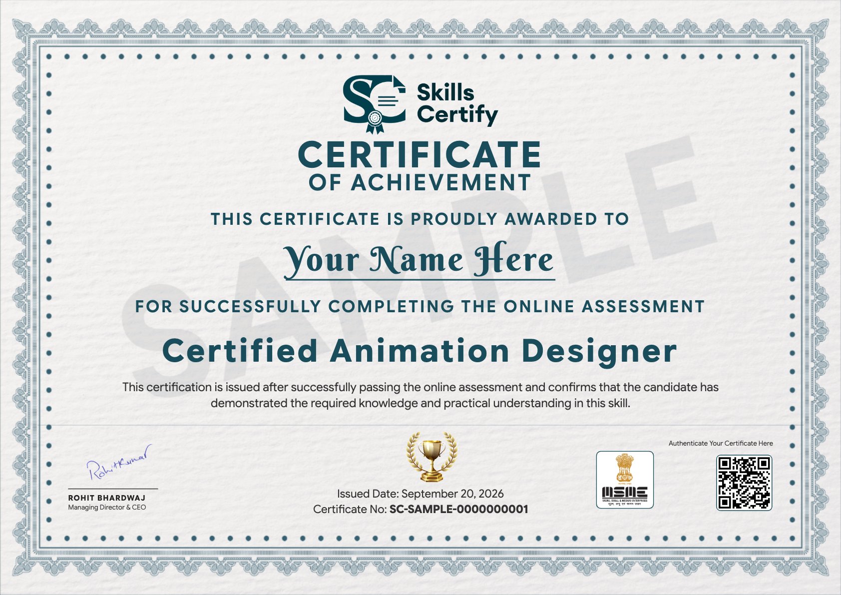 Certified Animation Designer
