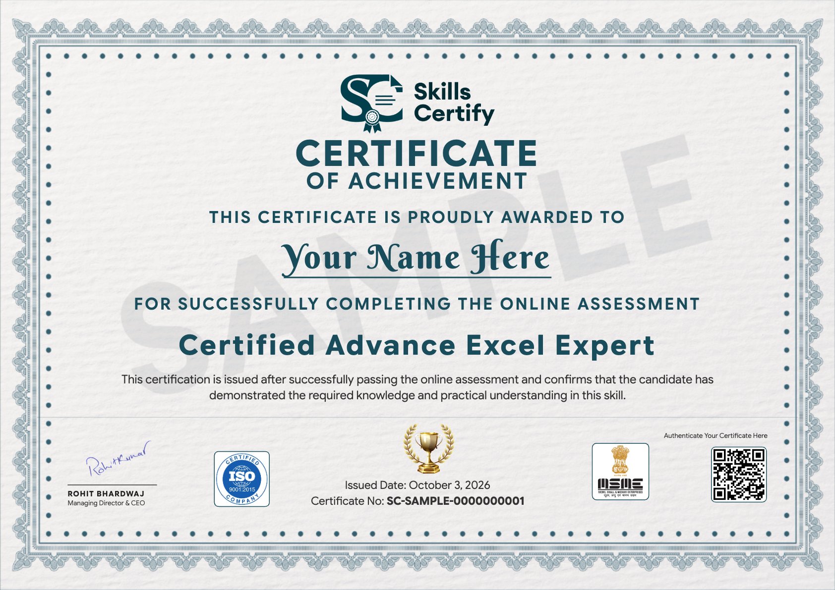 Certified Advance Excel Expert
