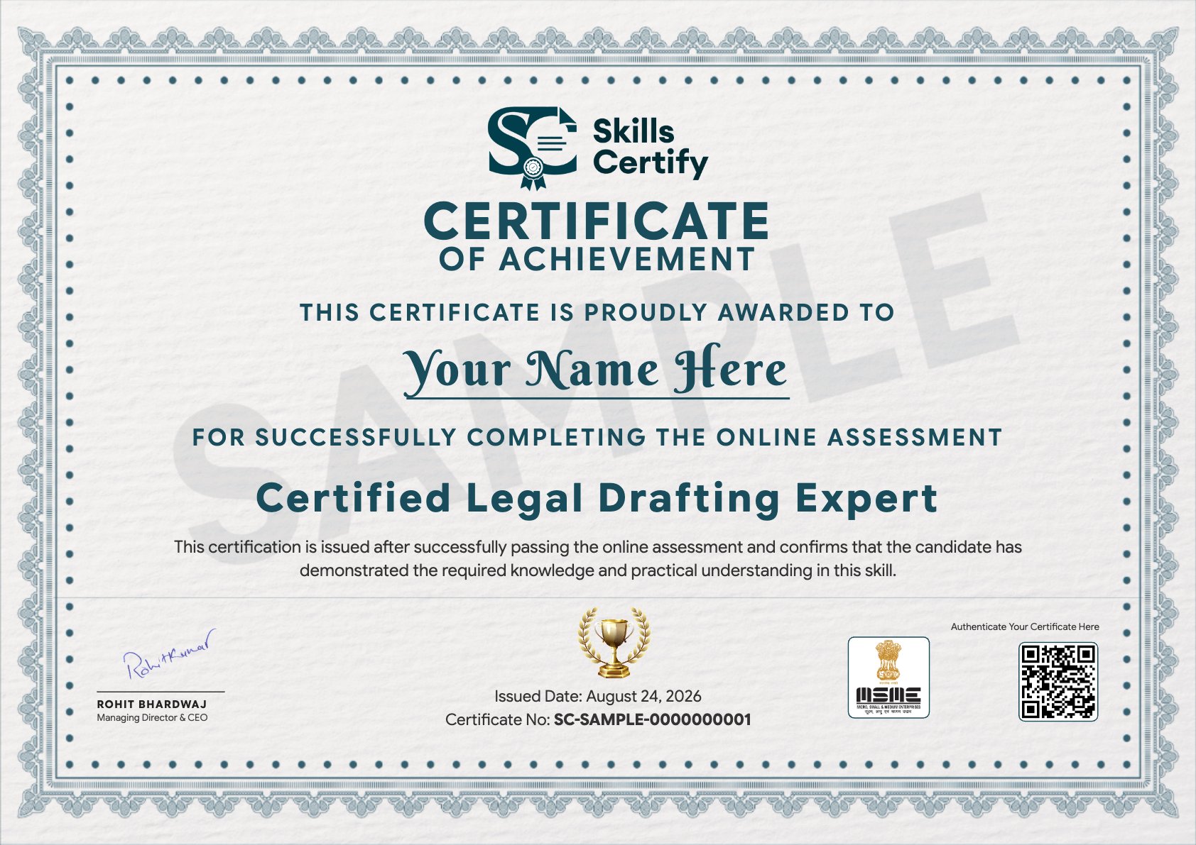Certified Legal Drafting Expert