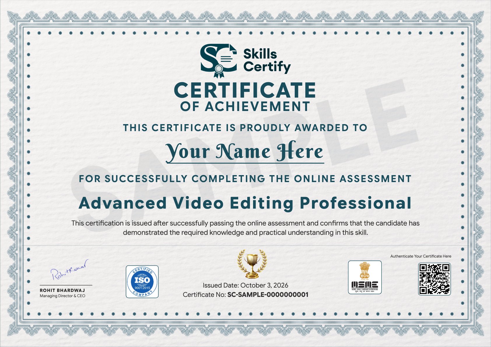 Advanced Video Editing Professional