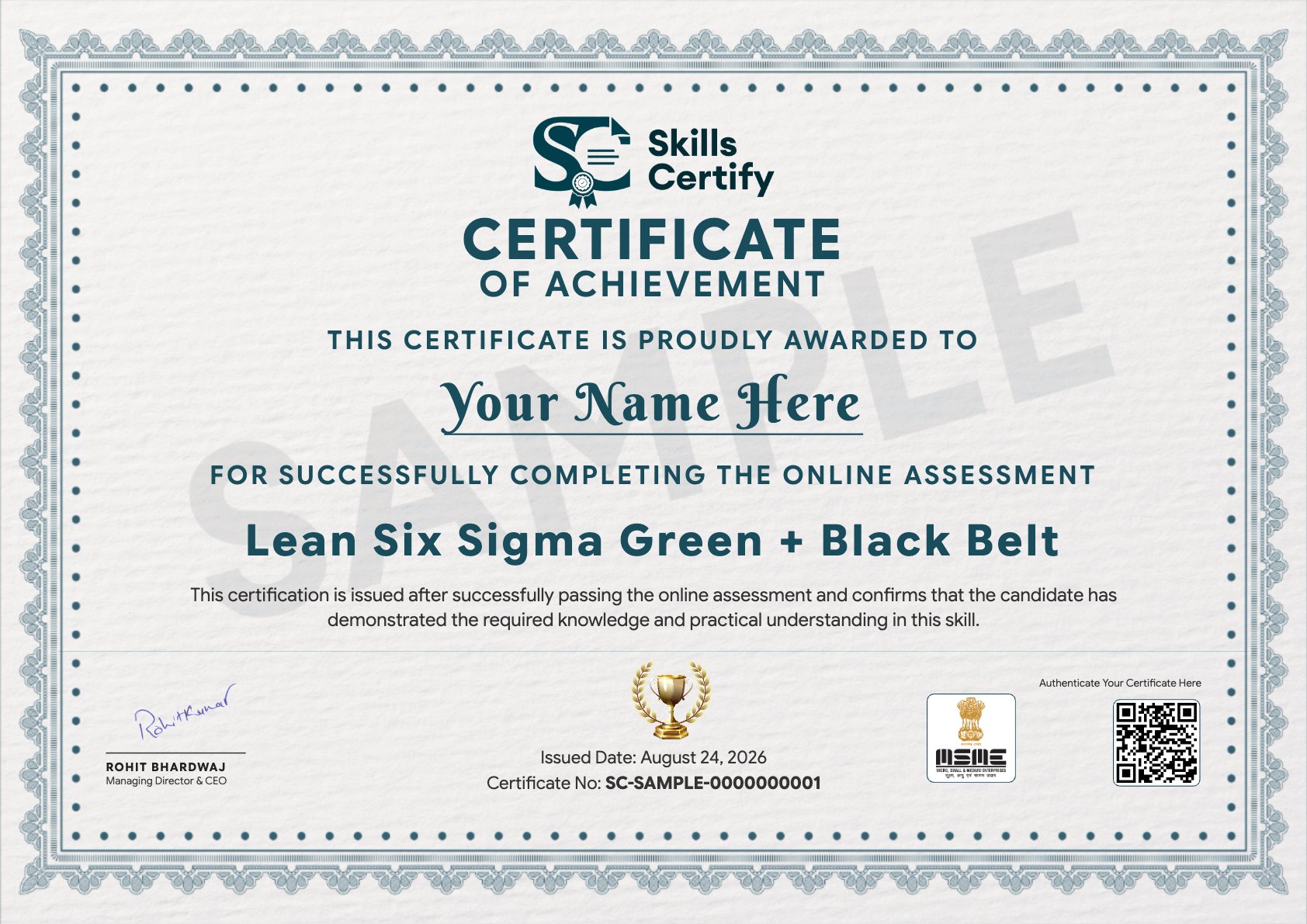 Lean Six Sigma Green + Black Belt