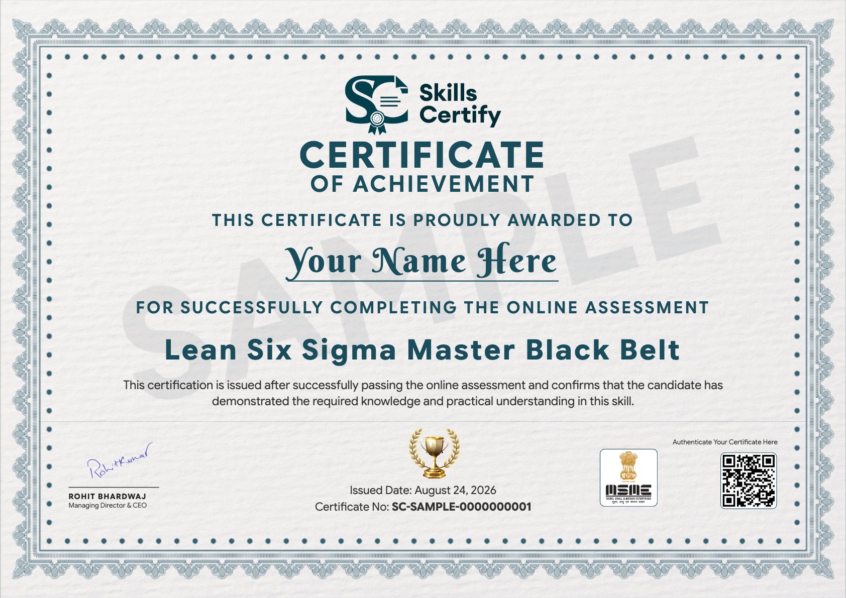 Lean Six Sigma Master Black Belt