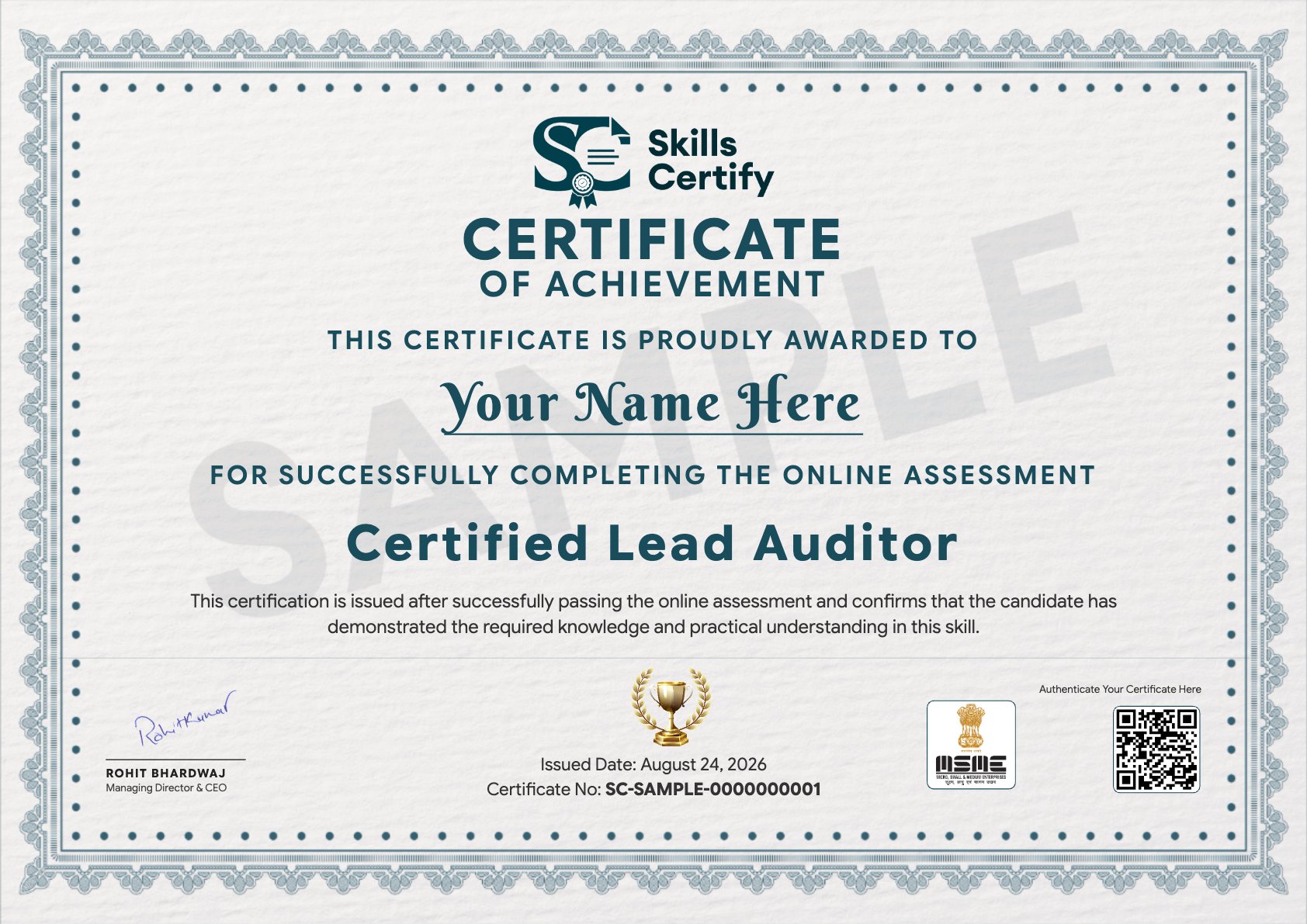Certified Lead Auditor