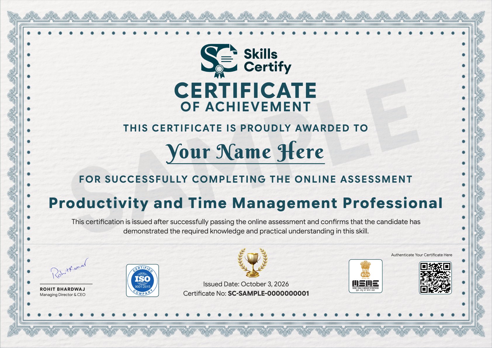 Productivity and Time Management Professional