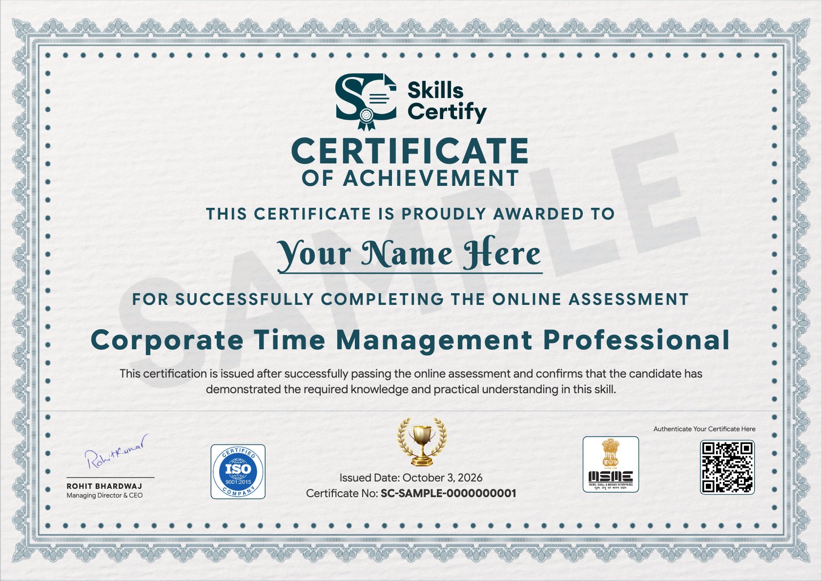 Corporate Time Management Professional