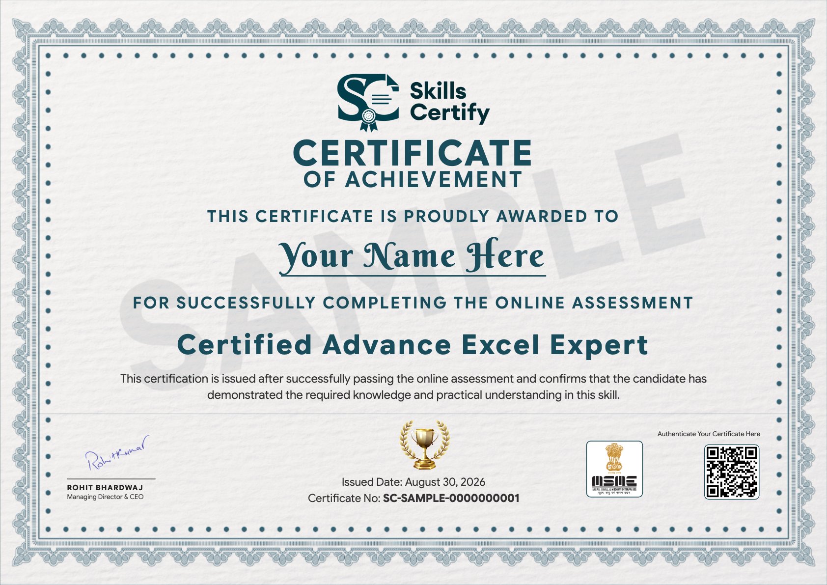 Certified Advance Excel Expert