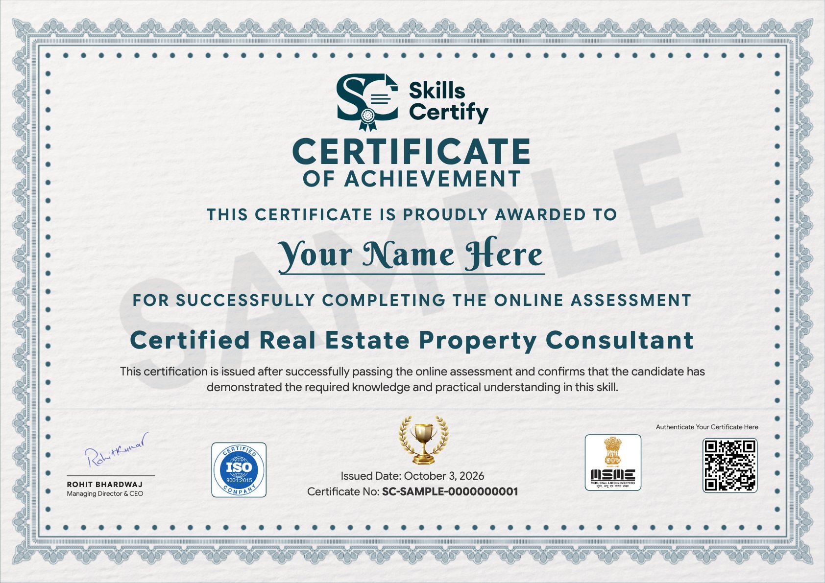Certified Real Estate Property Consultant