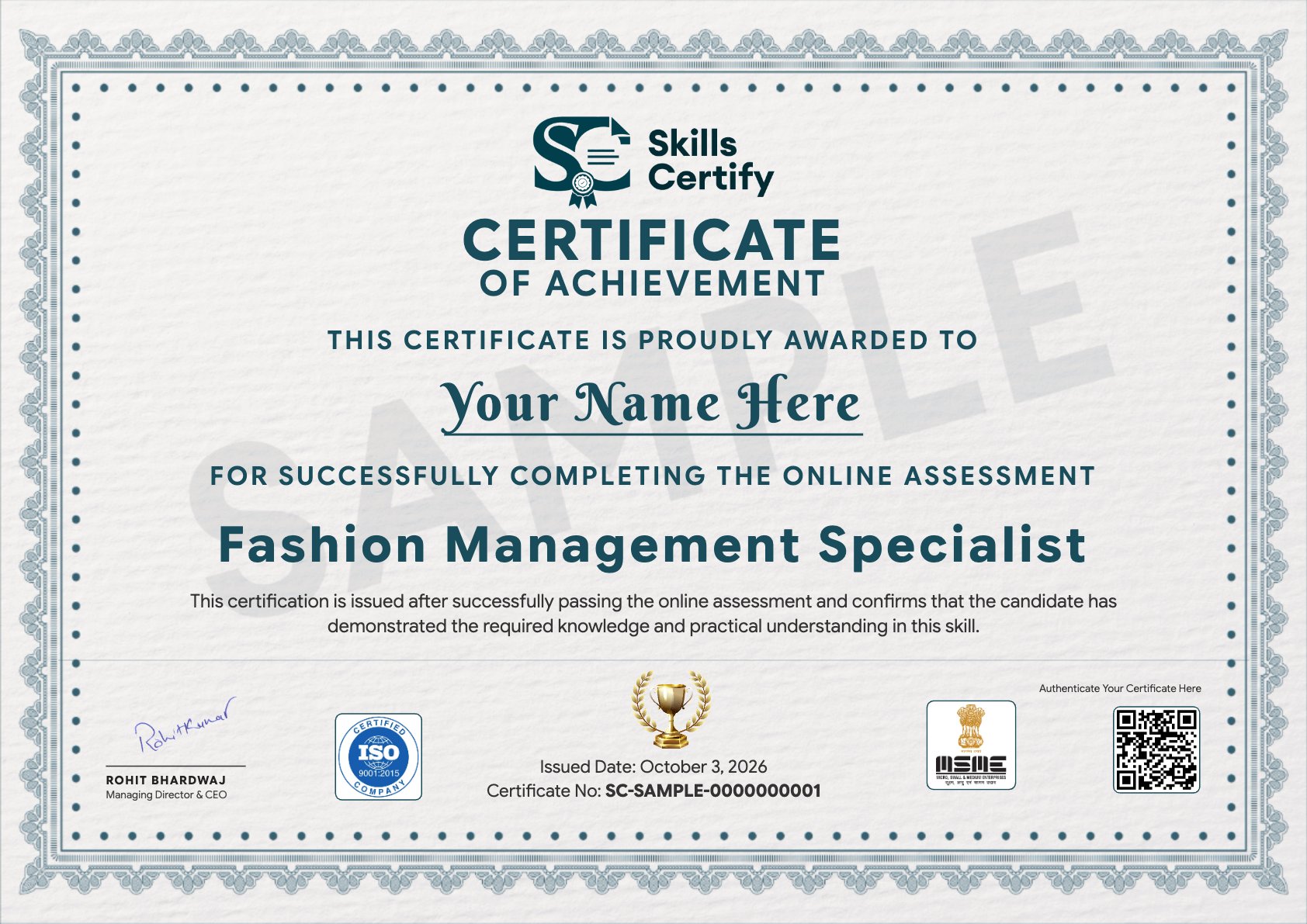 Fashion Management Specialist