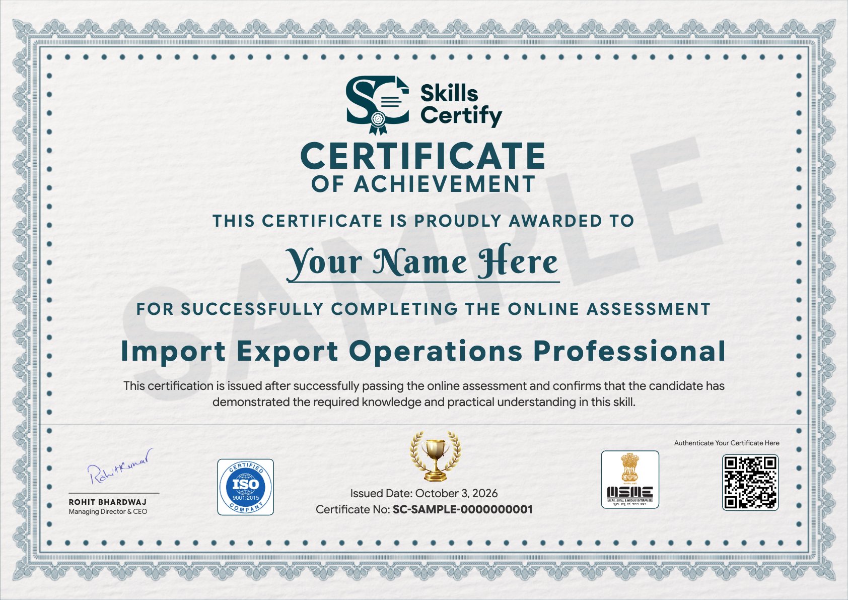 Import Export Operations Professional