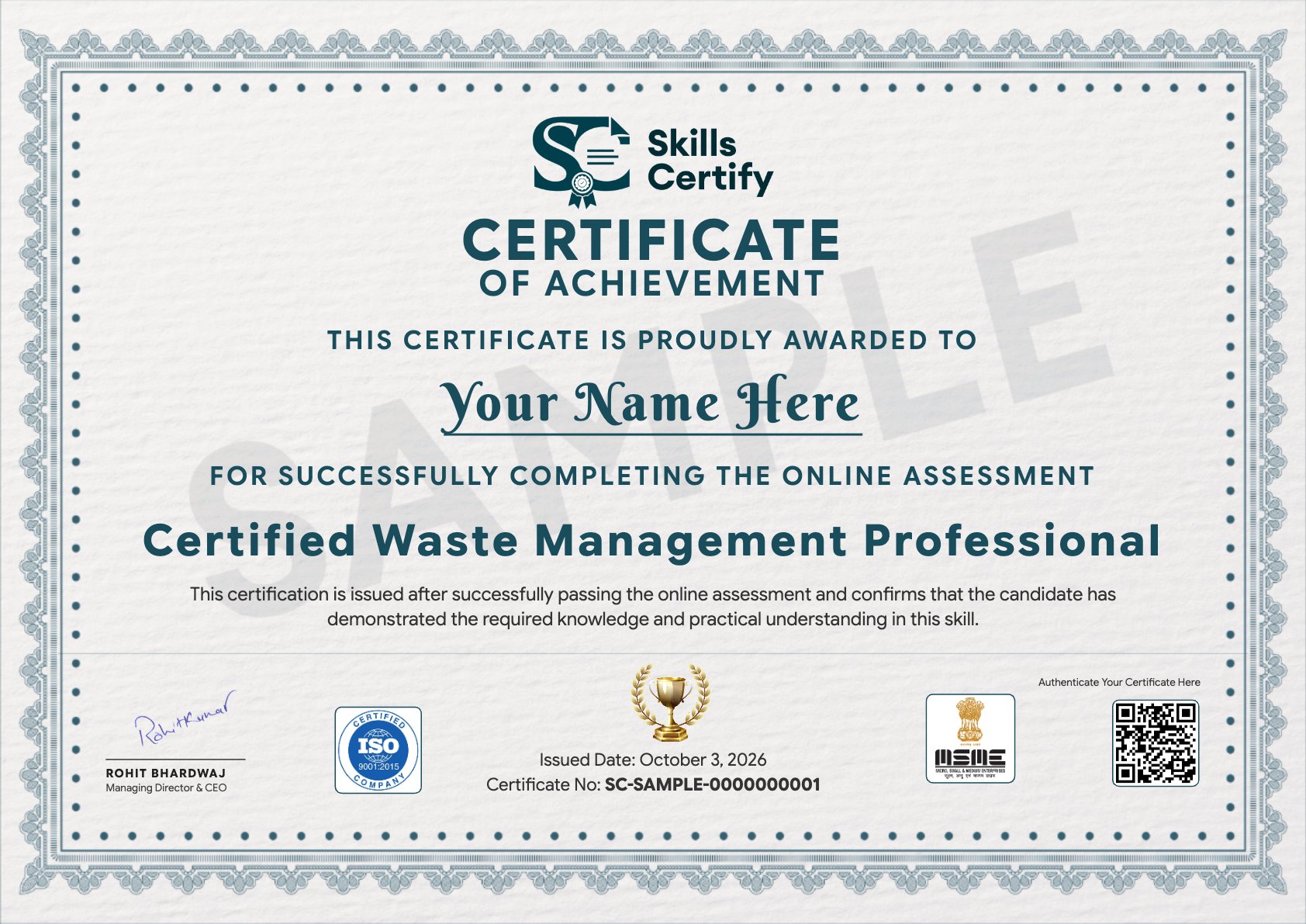 Certified Waste Management Professional