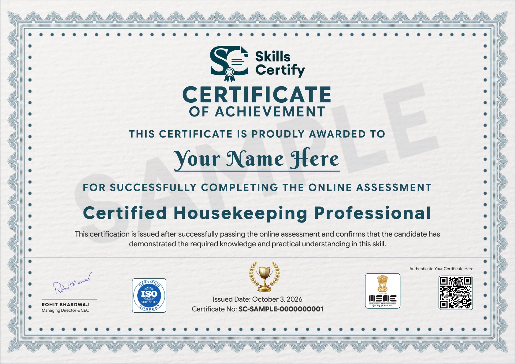Certified Housekeeping Professional