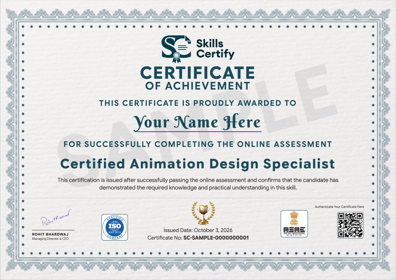 Certified Animation Design Specialist