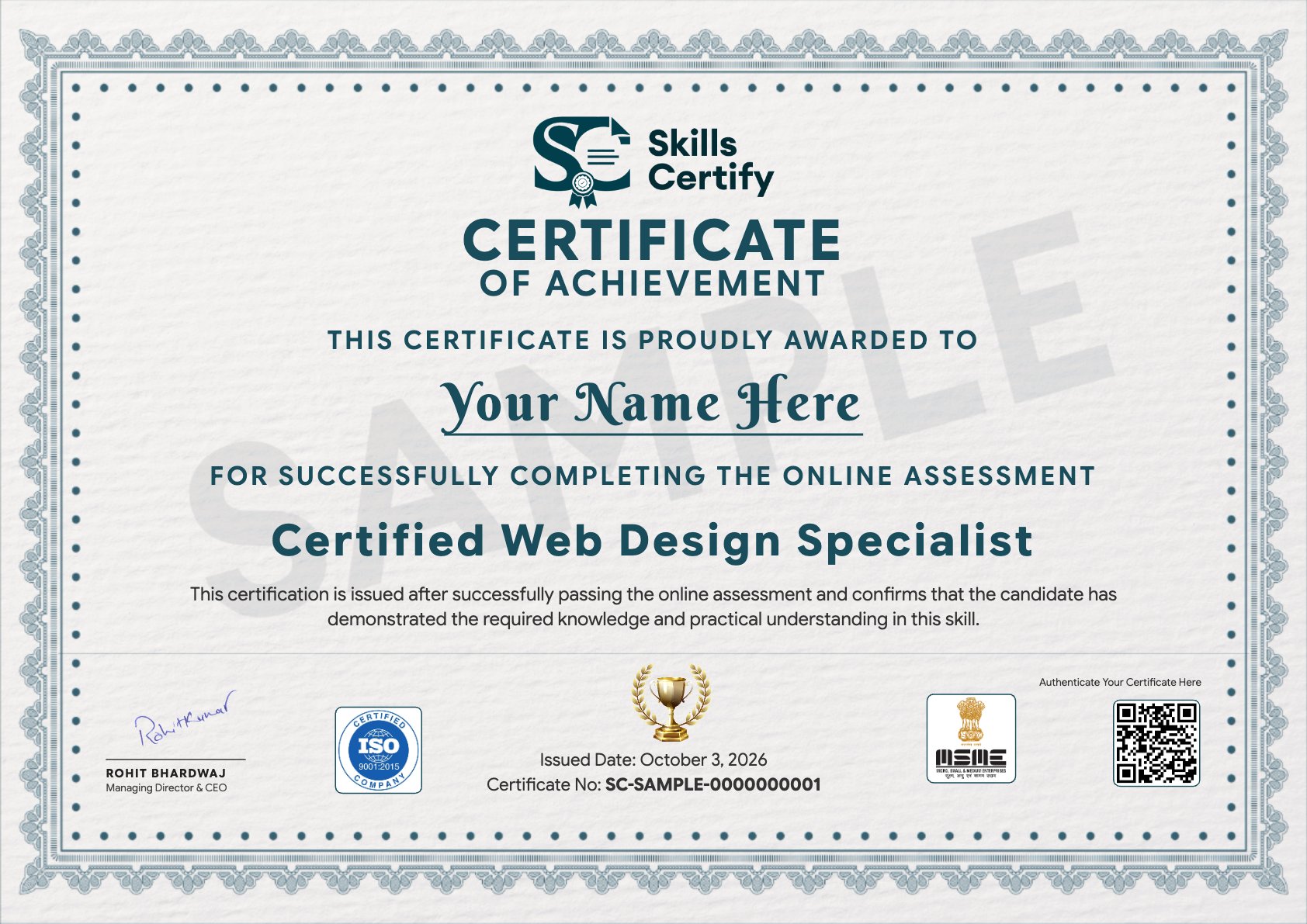 Certified Web Design Specialist