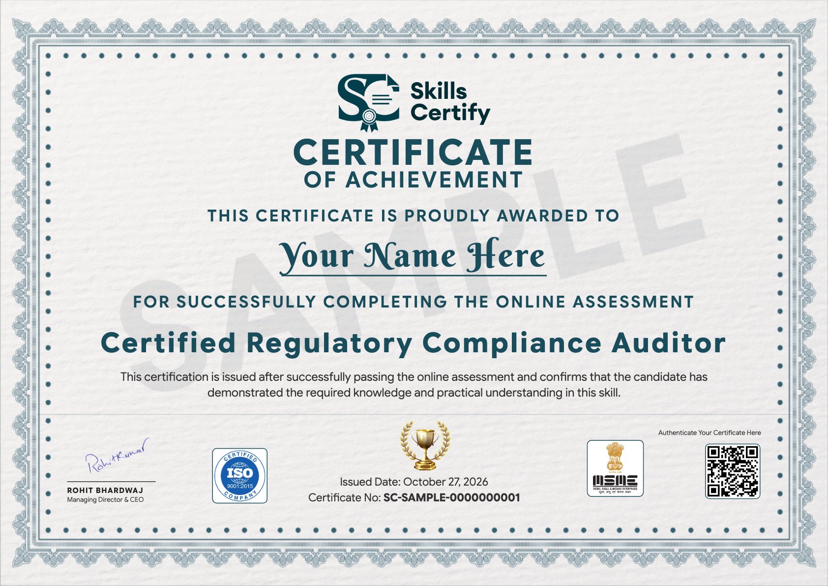 Certified Regulatory Compliance Auditor