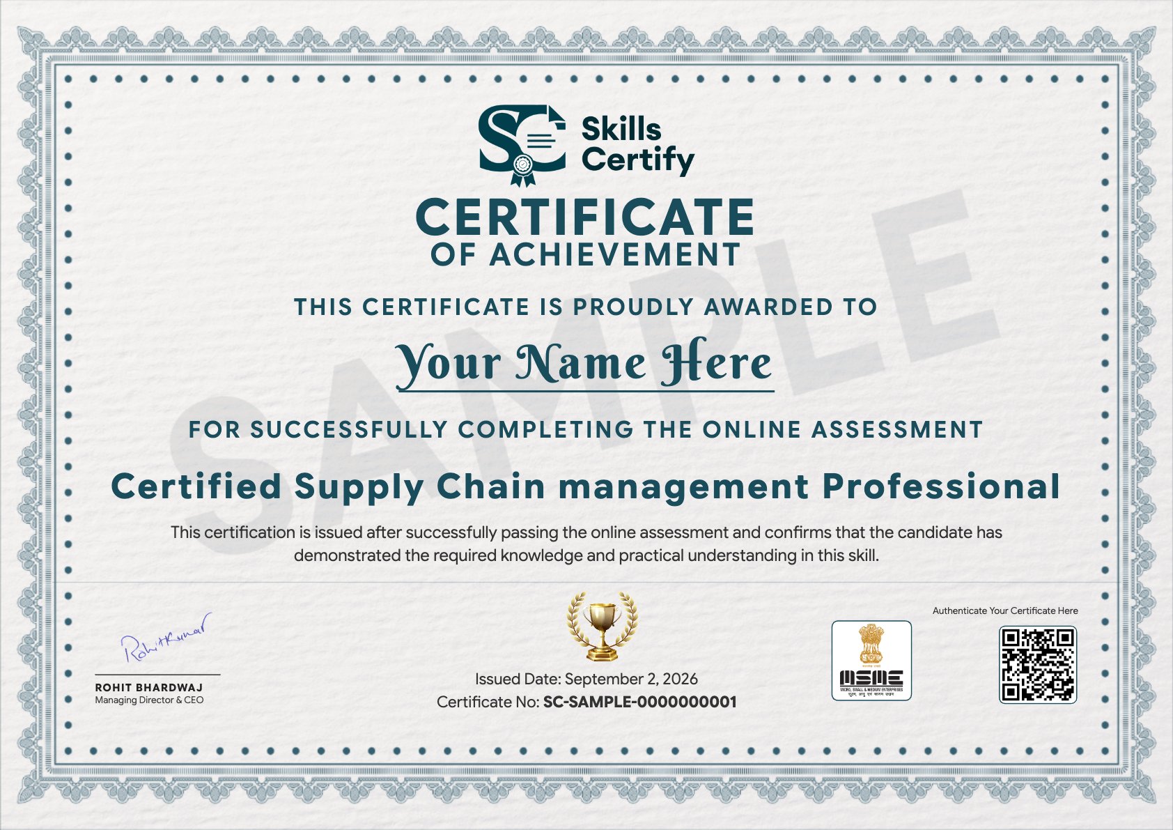 Certified Supply Chain management Professional