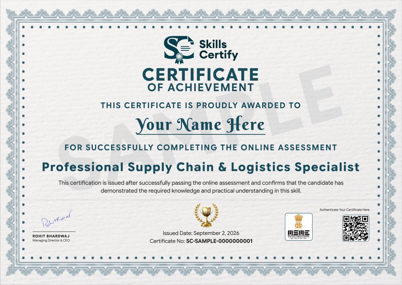 Professional Supply Chain & Logistics Specialist