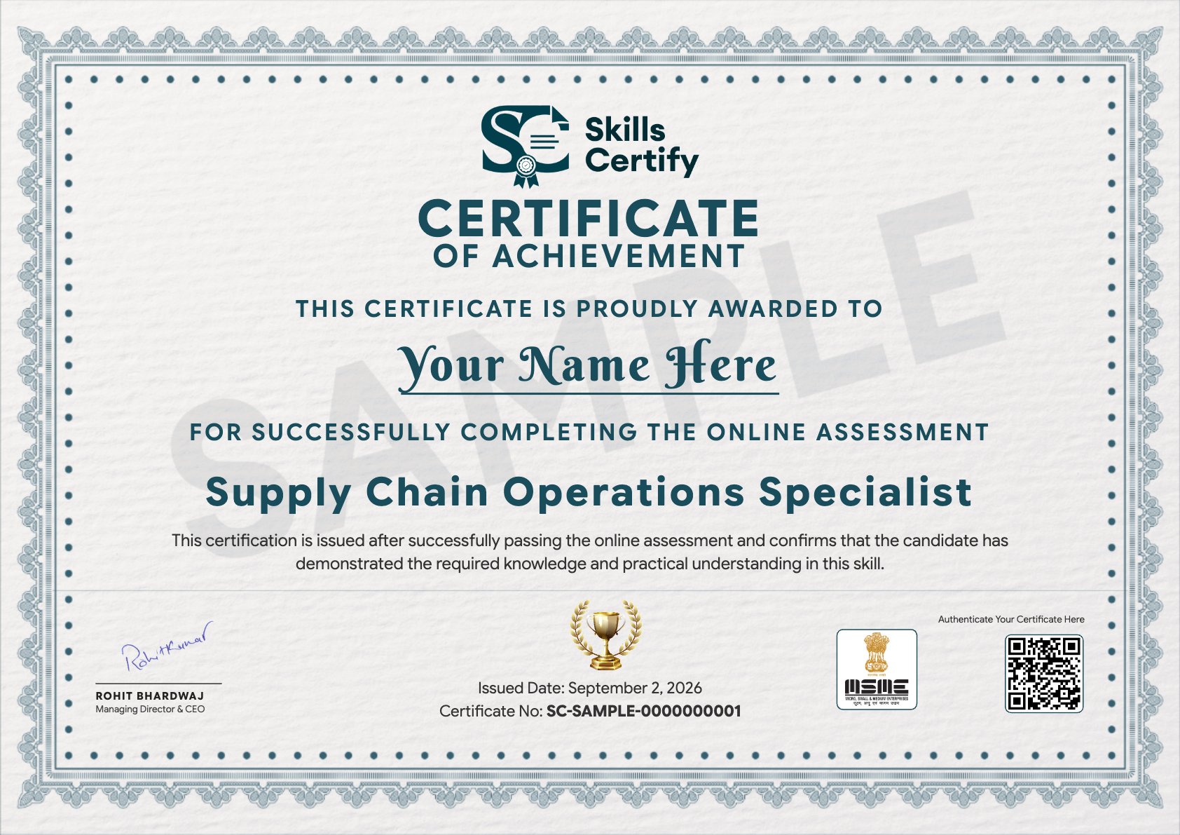 Supply Chain Operations Specialist