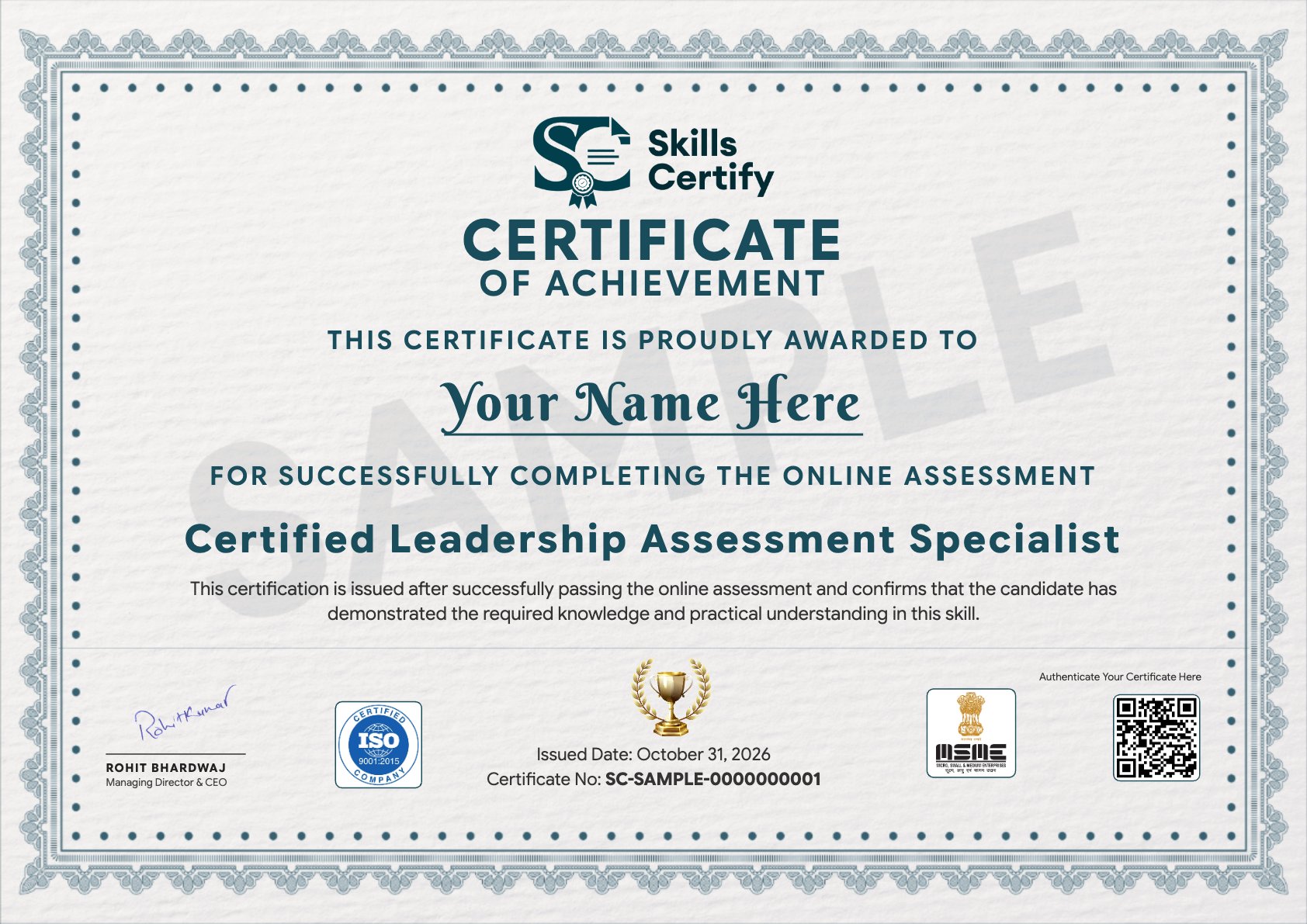 Certified Leadership Assessment Specialist